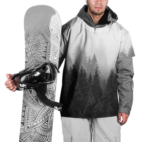 Накидка на куртку 3D с принтом Туманный лес в Курске, 100% полиэстер |  | Тематика изображения на принте: tegunvteg | деревья | лес | листья | природа | темный лес | туман | туманный лес