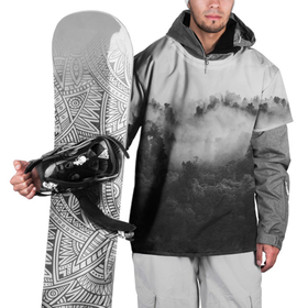 Накидка на куртку 3D с принтом Лес , 100% полиэстер |  | Тематика изображения на принте: tegunvteg | деревья | лес | листья | природа | темный лес | туман | туман в лесу