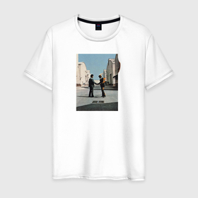 Мужская футболка хлопок с принтом Pink Floyd в Новосибирске, 100% хлопок | прямой крой, круглый вырез горловины, длина до линии бедер, слегка спущенное плечо. | pink floyd | wish you were here | альбом | музыка | пинк флойд | рок