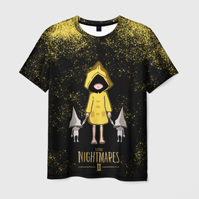 Мужская футболка 3D с принтом Little Nightmares в Новосибирске, 100% полиэфир | прямой крой, круглый вырез горловины, длина до линии бедер | bandai | game | indie | little | namco | nightmares | игра | инди | квест | маленькие | моно | платформер | хоррор | шестая