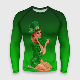 Мужской рашгард 3D с принтом девушка лепрекон в зеленом в Белгороде,  |  | 17 марта | девушка | день святого патрика | зеленый | зеленый костюм | ирландия | клевер | кружка | лепрекон | модель | монеты | рисунок | традиции | эль