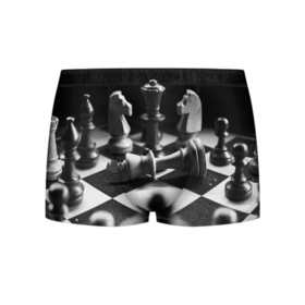 Мужские трусы 3D с принтом Шахматы , 50% хлопок, 50% полиэстер | классическая посадка, на поясе мягкая тканевая резинка | доска | игра | игровая | игры | конь | короли | король | ладья | логика | настольная | настольные | пешка | пешки | спорт | туча | ферзь | шахматный | шахматы