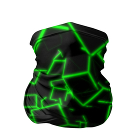 Бандана-труба 3D с принтом Cyber cube , 100% полиэстер, ткань с особыми свойствами — Activecool | плотность 150‒180 г/м2; хорошо тянется, но сохраняет форму | Тематика изображения на принте: 3д кубики | cyber cube | кибер куб | куб | неоновые кубики