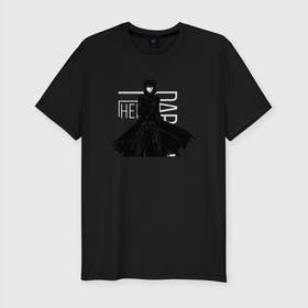 Мужская футболка хлопок Slim с принтом Темнее черного в Новосибирске, 92% хлопок, 8% лайкра | приталенный силуэт, круглый вырез ворота, длина до линии бедра, короткий рукав | Тематика изображения на принте: darker than black | hei | kuro no keiyakusha | темнее черного | хэй