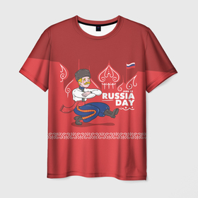 Мужская футболка 3D с принтом День России в Новосибирске, 100% полиэфир | прямой крой, круглый вырез горловины, длина до линии бедер | Тематика изображения на принте: 12 june | 12 июня | russian day | день россии | праздник | россия