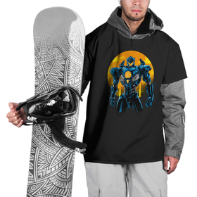 Накидка на куртку 3D с принтом Titan Avenger в Белгороде, 100% полиэстер |  | Тематика изображения на принте: dark | drift | interface | kaiju | neural | pacific | rim | zone | дрифт | егер | егерь | зона | интерфейс | каидзю | кайдзю | нейронный | рубеж | темная | тихоокеанский
