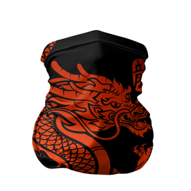 Бандана-труба 3D с принтом RED CHINA DRAGON в Санкт-Петербурге, 100% полиэстер, ткань с особыми свойствами — Activecool | плотность 150‒180 г/м2; хорошо тянется, но сохраняет форму | china | china dragon | red dragon | без крыльев | дракон змея | китай | китайские символы | китайский дракон | красный дракон | символ