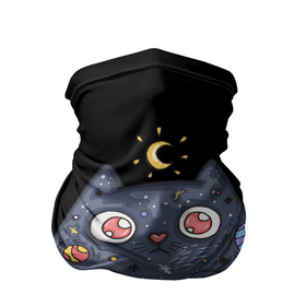 Бандана-труба 3D с принтом КОСМИЧЕСКИЙ КОТ в Новосибирске, 100% полиэстер, ткань с особыми свойствами — Activecool | плотность 150‒180 г/м2; хорошо тянется, но сохраняет форму | артемис | астероиды | вселенная | галактика | диана | звезды | кометы | космос | кот | котенок | котик | луна | месяц | ночь | планеты | сейлор мун | туманность | черная кошка