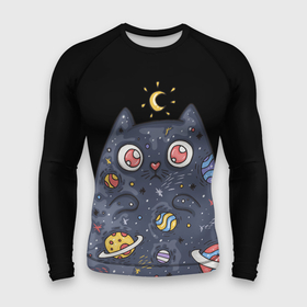 Мужской рашгард 3D с принтом КОСМИЧЕСКИЙ КОТ в Тюмени,  |  | артемис | астероиды | вселенная | галактика | диана | звезды | кометы | космос | кот | котенок | котик | луна | месяц | ночь | планеты | сейлор мун | туманность | черная кошка