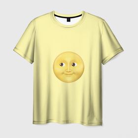 Мужская футболка 3D с принтом светлая луна в Кировске, 100% полиэфир | прямой крой, круглый вырез горловины, длина до линии бедер | луна | любовь | пара | смайлик | темный | эмоджи