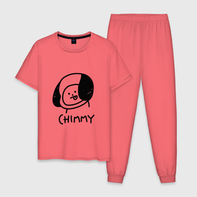 Мужская пижама хлопок с принтом ЧИММИ | CHIMMY в Петрозаводске, 100% хлопок | брюки и футболка прямого кроя, без карманов, на брюках мягкая резинка на поясе и по низу штанин
 | army | bangtan boys | bt21 | bts | bts stickers | chimmy | cooky | k pop | koya | mang | monster | rap monster | rapmon | rj | rm | shooky | tata | van | бтс | ви | джей хоуп | джонгук | кейпоп | реп монстр | стикеры bts | сюга | чимин | чин