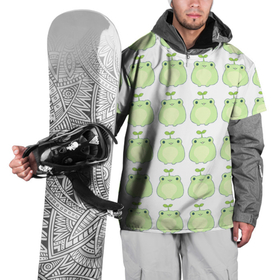Накидка на куртку 3D с принтом лягушки-росточки  в Рязани, 100% полиэстер |  | Тематика изображения на принте: животные | клубника | лягушка | милота | природа | росток