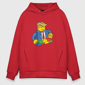 Мужское худи Oversize хлопок с принтом Lego Donald Trump - Президент Дональд Трамп конструктор в Новосибирске, френч-терри — 70% хлопок, 30% полиэстер. Мягкий теплый начес внутри —100% хлопок | боковые карманы, эластичные манжеты и нижняя кромка, капюшон на магнитной кнопке | 45 президент | america | president | united states | usa | америка | байден | выборы | демократия | демократы | дональд трамп | конструктор | лего | миллионер | президент | прикол | республиканец | республиканцы