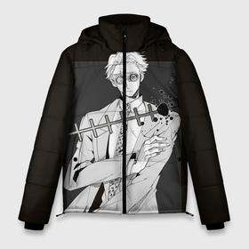 Мужская зимняя куртка 3D с принтом Нанами Магическая Битва в Санкт-Петербурге, верх — 100% полиэстер; подкладка — 100% полиэстер; утеплитель — 100% полиэстер | длина ниже бедра, свободный силуэт Оверсайз. Есть воротник-стойка, отстегивающийся капюшон и ветрозащитная планка. 

Боковые карманы с листочкой на кнопках и внутренний карман на молнии. | Тематика изображения на принте: nanami магическая битва | satoru | годжо | магическая битва | магическая битва аниме | магическая битва годжу | магическая битва нанами кенто | мегуми | нанами кенто | нанами магическая битва | нобара
