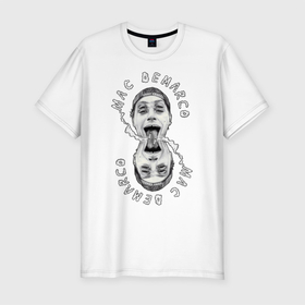 Мужская футболка хлопок Slim с принтом Mac Demarco в Екатеринбурге, 92% хлопок, 8% лайкра | приталенный силуэт, круглый вырез ворота, длина до линии бедра, короткий рукав | mac demarco | мак демарко | мак демарко арт | мак демарко рисунок