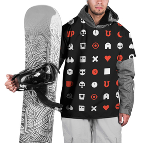 Накидка на куртку 3D с принтом Любовь смерть и роботы (Логотипы) в Курске, 100% полиэстер |  | лого | минимализм | сериал | стикеры