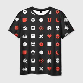 Мужская футболка 3D с принтом Любовь смерть и роботы (Логотипы) в Екатеринбурге, 100% полиэфир | прямой крой, круглый вырез горловины, длина до линии бедер | лого | минимализм | сериал | стикеры