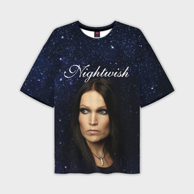 Мужская футболка oversize 3D с принтом Nightwish space в Петрозаводске,  |  | music | nightwish | nuclear blast | rock | spinefarm | tarja turunen | лого | музыка | найтвиш | рок | симфоник метал | тарья турунен | флор янсен