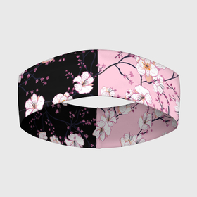Повязка на голову 3D с принтом САКУРА | SAKURA | ВИШНЯ ,  |  | chery | flowers | japan | roses | sakura | вишня | растения | розы | ромашка | сакура | тюльпаны | цветы | цветы сакуры | япония