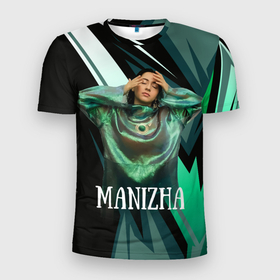 Мужская футболка 3D спортивная с принтом Манижа Manizha в Курске, 100% полиэстер с улучшенными характеристиками | приталенный силуэт, круглая горловина, широкие плечи, сужается к линии бедра | manizha | далеровна | душанбе | евровидение | евровидение 2021 | манижа | певица | таджикистан | хамраева