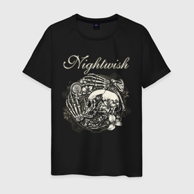 Мужская футболка хлопок с принтом NIGHTWISH в Тюмени, 100% хлопок | прямой крой, круглый вырез горловины, длина до линии бедер, слегка спущенное плечо. | Тематика изображения на принте: metal | nightwish | tarja turunen | метал | музыка | найтвиш | рок | симфо метал | тарья турунен