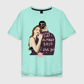 Мужская футболка хлопок Oversize с принтом lana del rey , 100% хлопок | свободный крой, круглый ворот, “спинка” длиннее передней части | lana del rey | music | лана дел рей | музыка | певица