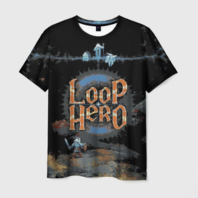 Мужская футболка 3D с принтом Loop Hero , 100% полиэфир | прямой крой, круглый вырез горловины, длина до линии бедер | games | knight | loop hero | magic | rogue like | russia | steam | sword | герой петли | игры | магия | меч | рогалик | россия | рыцарь | стим