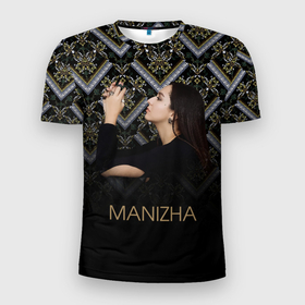 Мужская футболка 3D спортивная с принтом Манижа  Manizha в Санкт-Петербурге, 100% полиэстер с улучшенными характеристиками | приталенный силуэт, круглая горловина, широкие плечи, сужается к линии бедра | manizha | далеровна | душанбе | евровидение | евровидение 2021 | манижа | певица | таджикистан | хамраева