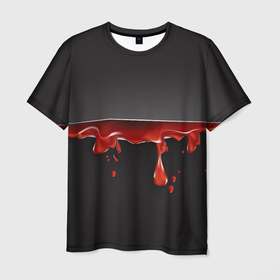 Мужская футболка 3D с принтом Разрезанный в Екатеринбурге, 100% полиэфир | прямой крой, круглый вырез горловины, длина до линии бедер | horror | кровотечение | кровь | разрезанный | рана | раненный | ужас | умирающий