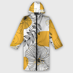 Дождевик унисекс 3D с принтом Цветы в Ухте,  |  | flowers | герберы | контур | легкие | лилии | мягкие | роза | ромашка | тренд | цветы