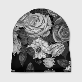 Шапка 3D с принтом Розы в Новосибирске, 100% полиэстер | универсальный размер, печать по всей поверхности изделия | flowers | герберы | контур | легкие | лилии | мягкие | роза | ромашка | тренд | цветы