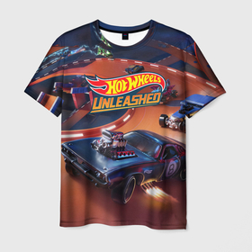 Мужская футболка 3D с принтом Hot Wheels Unleashed в Тюмени, 100% полиэфир | прямой крой, круглый вырез горловины, длина до линии бедер | auto | avto | car | game | hot | hotweels | race | weels | wheels | авто | автоспорт | гонки | игра | игрушка | машина | модель | хот вилс