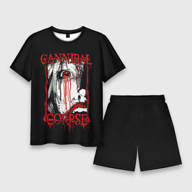 Мужской костюм с шортами 3D с принтом Cannibal Corpse | 2 в Петрозаводске,  |  | band | cannibal corpse | metal | music | rock | атрибутика | группа | метал | музыка | рок