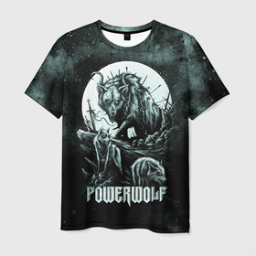 Мужская футболка 3D с принтом Powerwolf , 100% полиэфир | прямой крой, круглый вырез горловины, длина до линии бедер | heavy metal | metal | powerwolf | группы | метал | музыка | пауэр метал | рок | хеви метал
