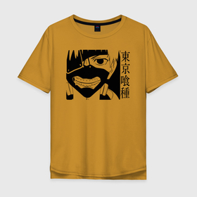 Мужская футболка хлопок Oversize с принтом Канеки Кен лицо из манги в Кировске, 100% хлопок | свободный крой, круглый ворот, “спинка” длиннее передней части | anime | kaneki ken | tokyo ghoul | tokyo ghoul: re | аниме | анимэ | гули | джузо сузуя | канеки кен | кузен йошимура | наки | нишики нишио | ре | ренджи йомо | ризе камиширо | токийский гуль | тоука киришима | ута