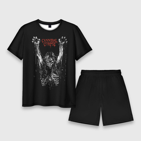 Мужской костюм с шортами 3D с принтом Cannibal Corpse в Петрозаводске,  |  | cannibal corpse | kreator | punk rock | slayer | sodom | анархия | блэк метал | гаражный рок | гранж | дэт метал | металл | панк рок | рок музыка | рок н ролл | рокер | треш метал | труп каннибал | тяжелый рок | хард рок