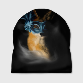 Шапка 3D с принтом Лиса в маске в Тюмени, 100% полиэстер | универсальный размер, печать по всей поверхности изделия | fox | животные | лиса | лисичка | маска | рыжая