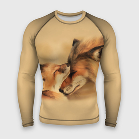 Мужской рашгард 3D с принтом Лисички в Кировске,  |  | fox | животные | лиса | лисичка | рыжая