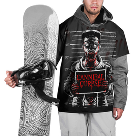 Накидка на куртку 3D с принтом Cannibal Corpse в Тюмени, 100% полиэстер |  | cannibal corpse | арт | графика | группа | лого | музыка | постер