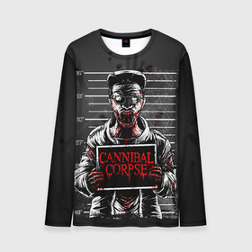 Мужской лонгслив 3D с принтом Cannibal Corpse в Санкт-Петербурге, 100% полиэстер | длинные рукава, круглый вырез горловины, полуприлегающий силуэт | cannibal corpse | арт | графика | группа | лого | музыка | постер