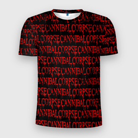 Мужская футболка 3D спортивная с принтом Cannibal Corpse  в Петрозаводске, 100% полиэстер с улучшенными характеристиками | приталенный силуэт, круглая горловина, широкие плечи, сужается к линии бедра | deth metal | дет метал | метал | паттерн | труп каннибала