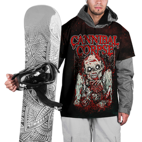 Накидка на куртку 3D с принтом Cannibal Corpse в Петрозаводске, 100% полиэстер |  | Тематика изображения на принте: canibal corpse | cannibal corpse | death metal | группы | дэт метал | канибал корпс | метал | рок