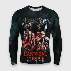 Мужской рашгард 3D с принтом Cannibal Corpse в Новосибирске,  |  | canibal corpse | cannibal corpse | death metal | группы | дэт метал | канибал корпс | метал | рок