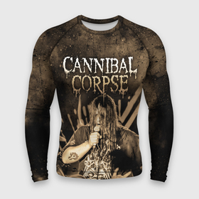 Мужской рашгард 3D с принтом Cannibal Corpse в Новосибирске,  |  | canibal corpse | cannibal corpse | death metal | группы | дэт метал | канибал корпс | метал | рок