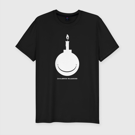 Мужская футболка хлопок Slim с принтом Children Slyness white bombs в Тюмени, 92% хлопок, 8% лайкра | приталенный силуэт, круглый вырез ворота, длина до линии бедра, короткий рукав | ambient | children slyness | drone | electronic | idm