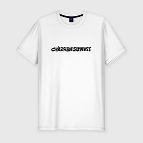 Мужская футболка хлопок Slim с принтом Children Slyness line в Курске, 92% хлопок, 8% лайкра | приталенный силуэт, круглый вырез ворота, длина до линии бедра, короткий рукав | ambient | children slyness | drone | electronic | idm