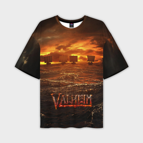 Мужская футболка oversize 3D с принтом Valheim корабли ,  |  | Тематика изображения на принте: fantasy | mmo | valheim | valve | валхейм | вальхейм | викинги | выживалка | игра | королевская битва | ммо | ролевая игра | фэнтази