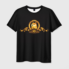 Мужская футболка 3D с принтом DOGE COIN | ДОГИ МЕМ в Курске, 100% полиэфир | прямой крой, круглый вырез горловины, длина до линии бедер | deal with it очки | doge | meme | мем | мемы | сиба ину | сиба ину мем