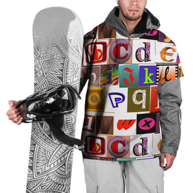 Накидка на куртку 3D с принтом Английские буквы # 2 в Белгороде, 100% полиэстер |  | english | the letters | английский | буква | буквы
