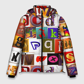 Мужская зимняя куртка 3D с принтом Английские буквы # 2 в Тюмени, верх — 100% полиэстер; подкладка — 100% полиэстер; утеплитель — 100% полиэстер | длина ниже бедра, свободный силуэт Оверсайз. Есть воротник-стойка, отстегивающийся капюшон и ветрозащитная планка. 

Боковые карманы с листочкой на кнопках и внутренний карман на молнии. | Тематика изображения на принте: english | the letters | английский | буква | буквы